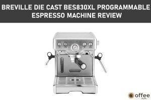 Featured image for the article "Breville Die Cast BES830XL Programmable Espresso Machine Review"