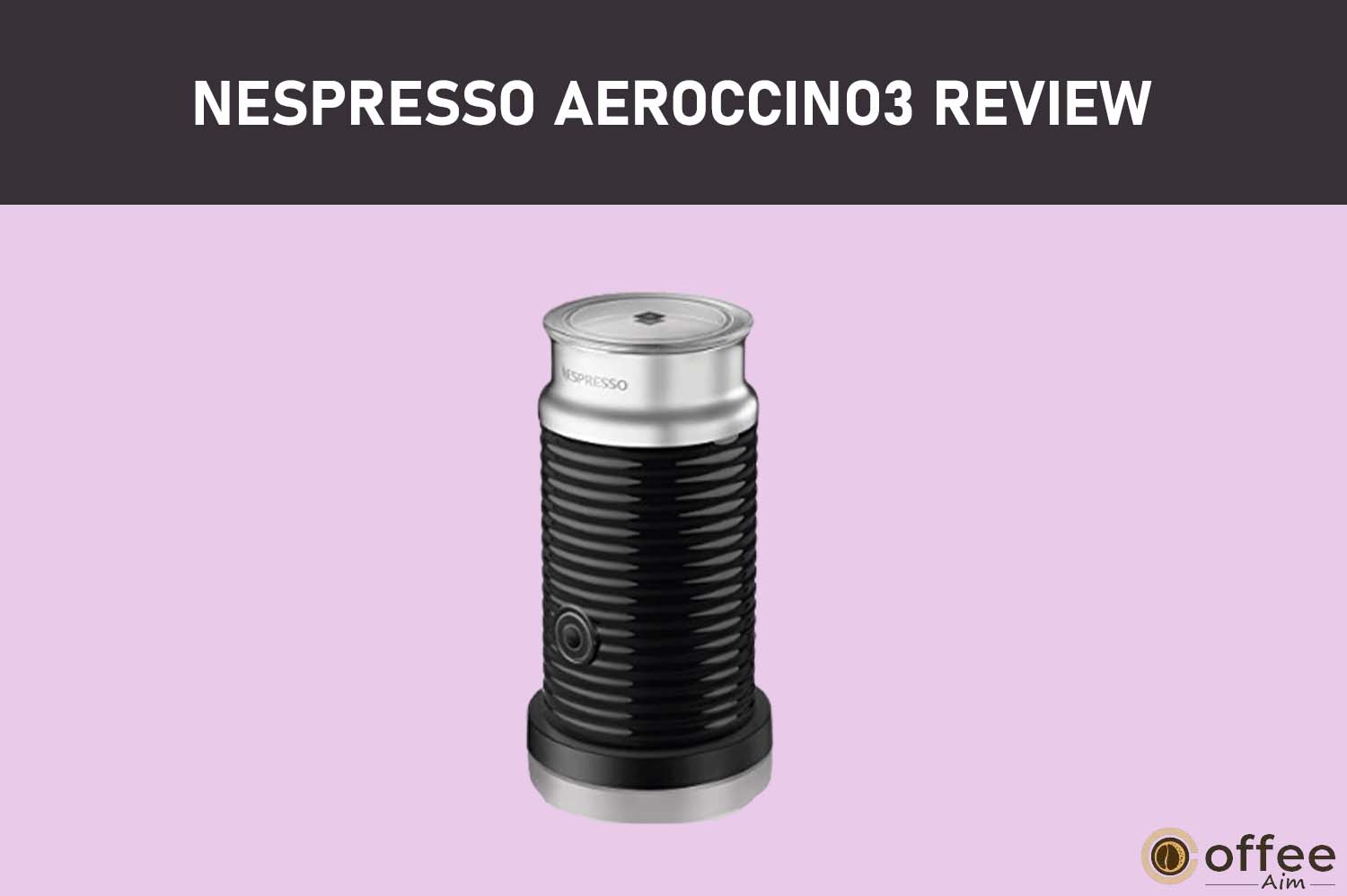Nespresso Aeroccino 3 One-Touch Non-Stick Milk Frother (Black) 