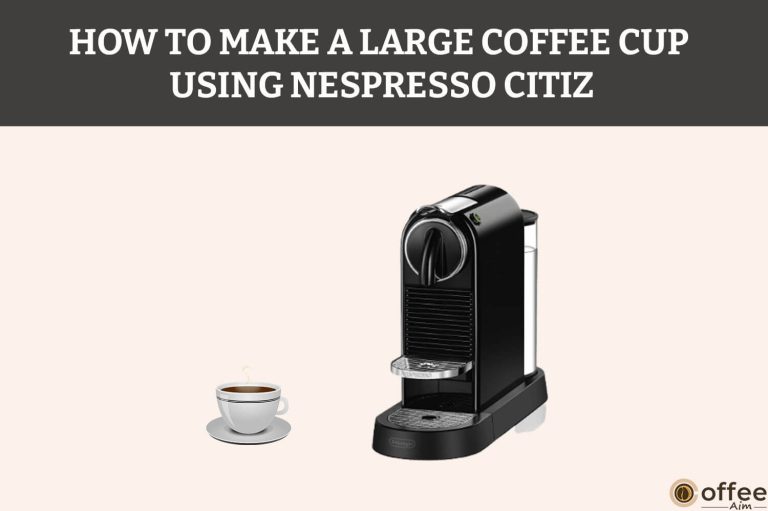 How To Make A Large Coffee Cup Using Nespresso Citiz?