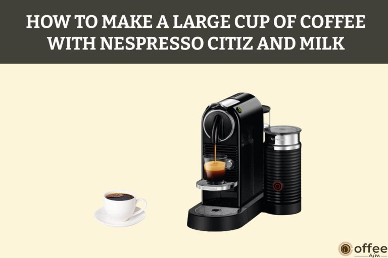 How To Make A Large Cup Of Coffee With Nespresso Citiz and Milk?