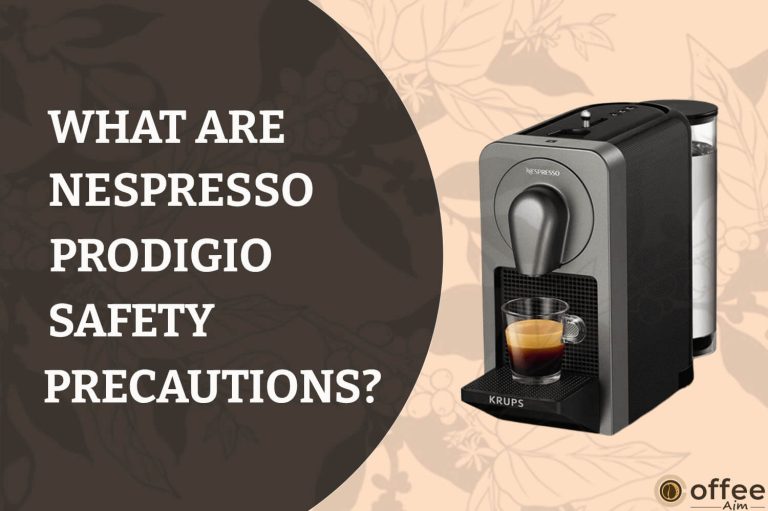 What Are Nespresso Prodigio Safety Precautions   
