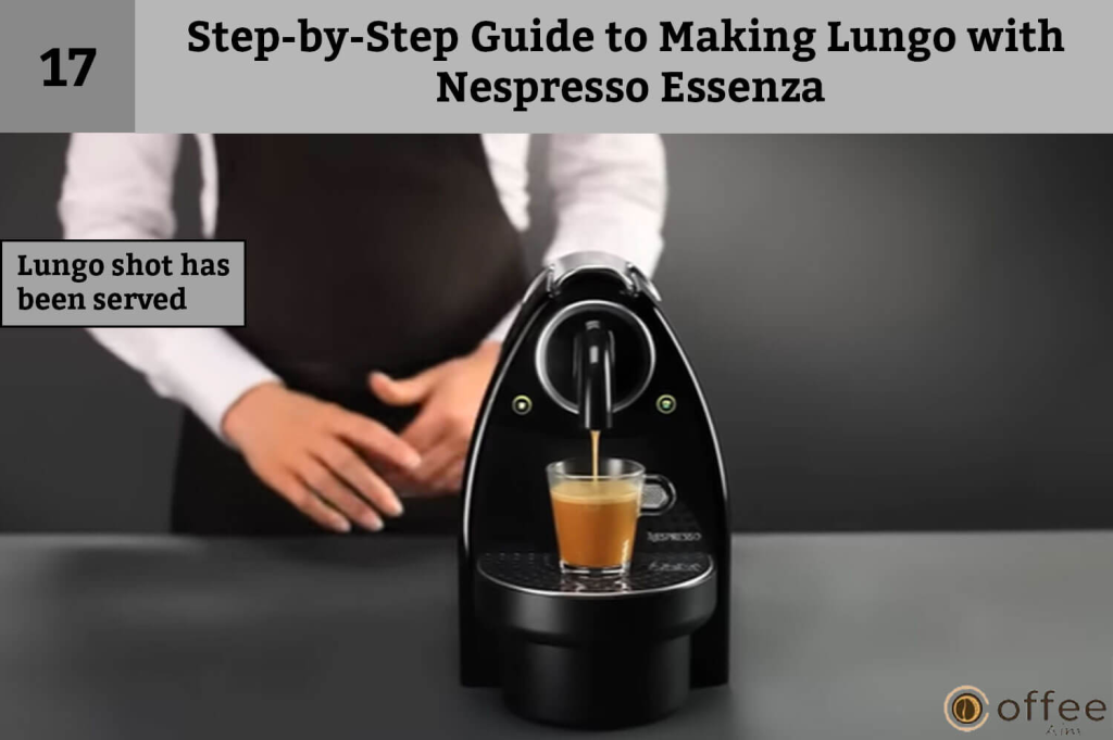 How To Make Lungo With Nespresso Essenza, Step-by-Step Guide to Making Lungo with Nespresso Essenza, How to serve the lungo shot.