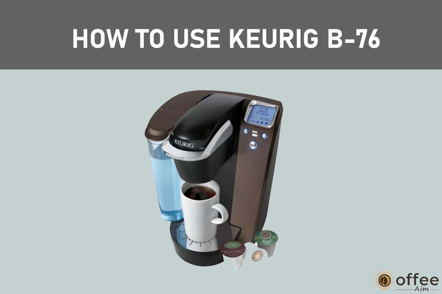 feature image fir the article "How To Use Keurig B-76"