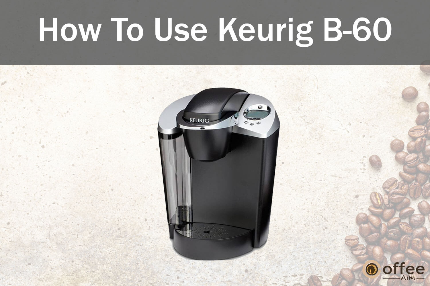 How To Use Keurig B-60
