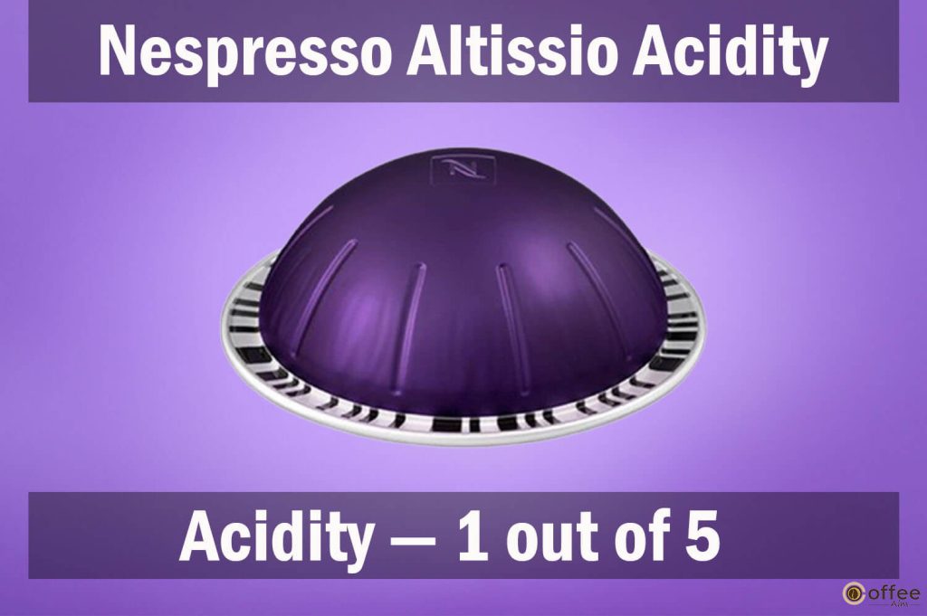 This image illustrates Altissio Vertuo capsule's acidity