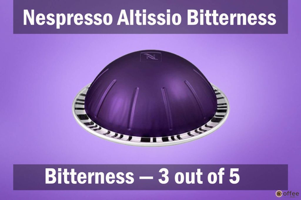 This image illustrates Altissio Vertuo's bitterness for the Nespresso Altissio Vertuo review