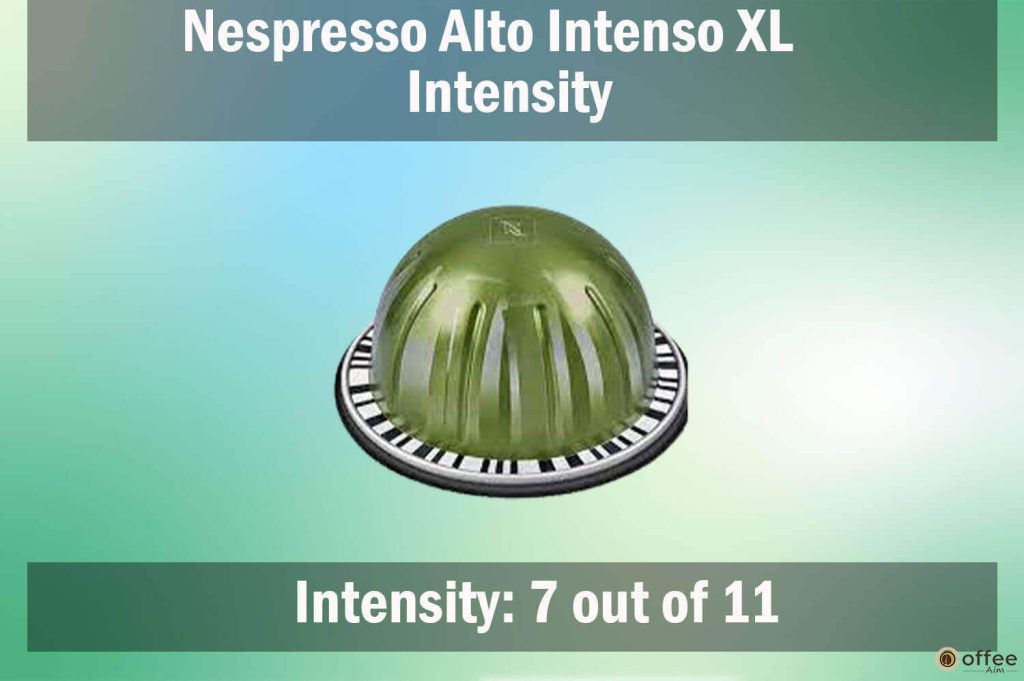 This image illustrates the intensity of Nespresso Alto Intenso XL Vertuo capsule in our review.