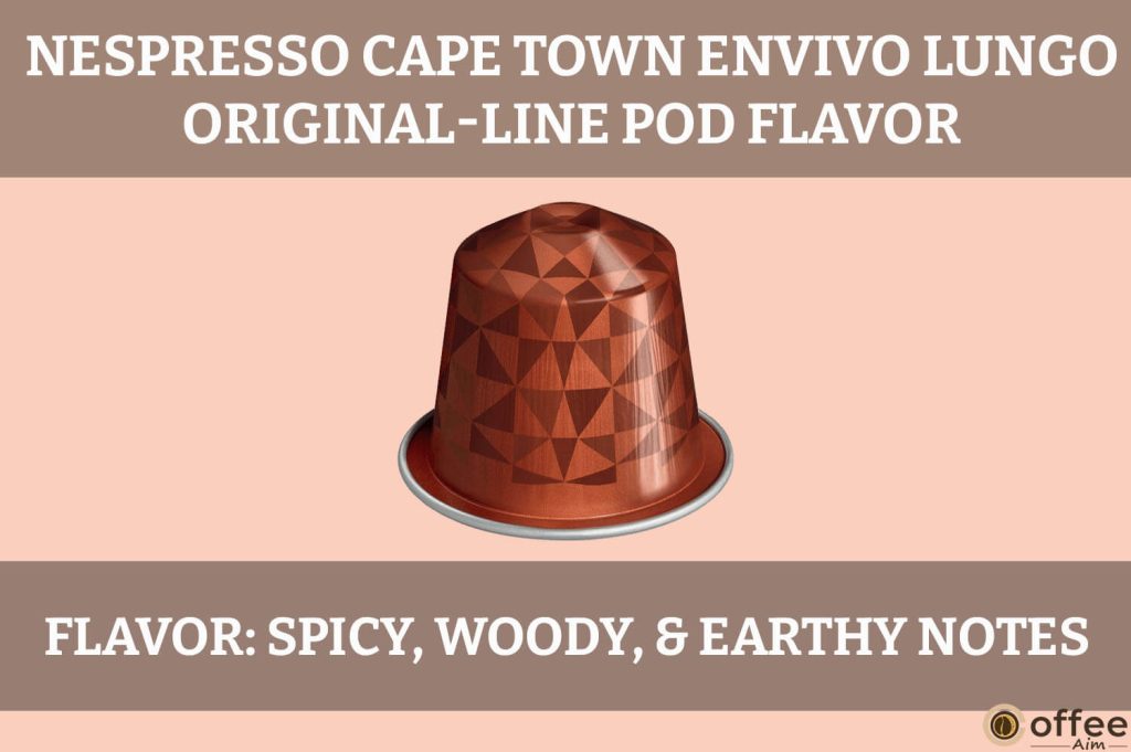 This image showcases the "Flavor" of Nespresso Cape Town Envivo Lungo Original-Line Pod in our review.