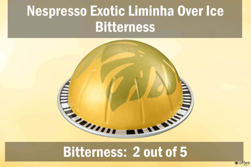 This image depicts the "Bitterness" of Nespresso Exotic Liminha Over Ice Vertuo-Line Pod in our review.