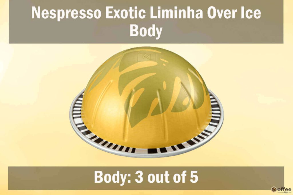 The Nespresso Exotic Liminha Over Ice Vertuo-Line Pod's Body.