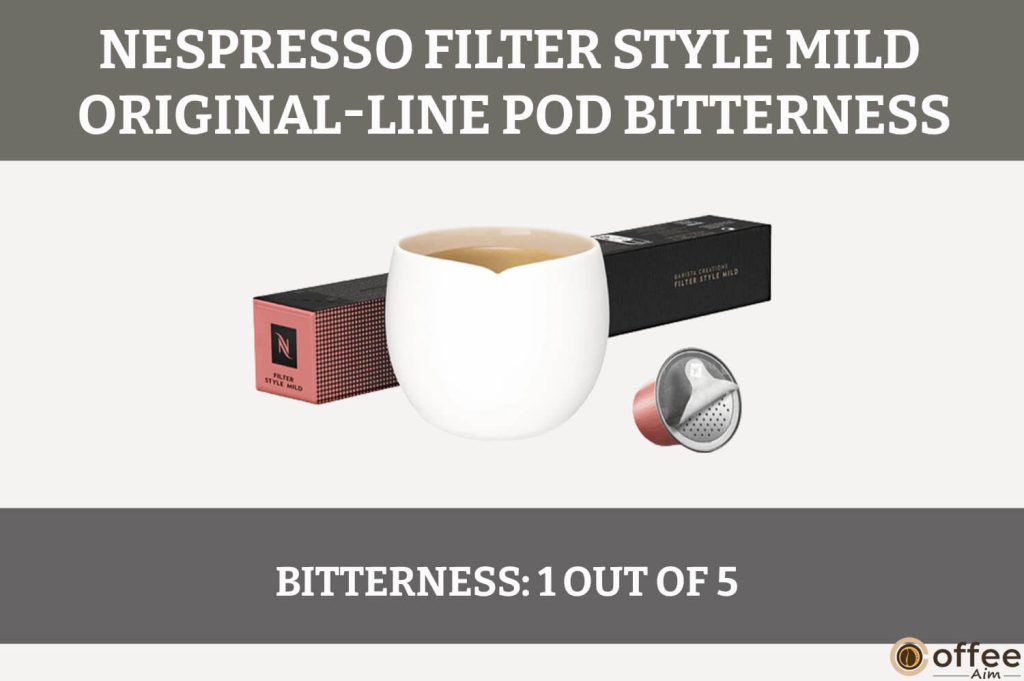 This image illustrates the bitterness of the Filter Style Mild Nespresso OriginalLine Pod, contributing to the "Filter Style Mild Nespresso OriginalLine Pod Review" article.