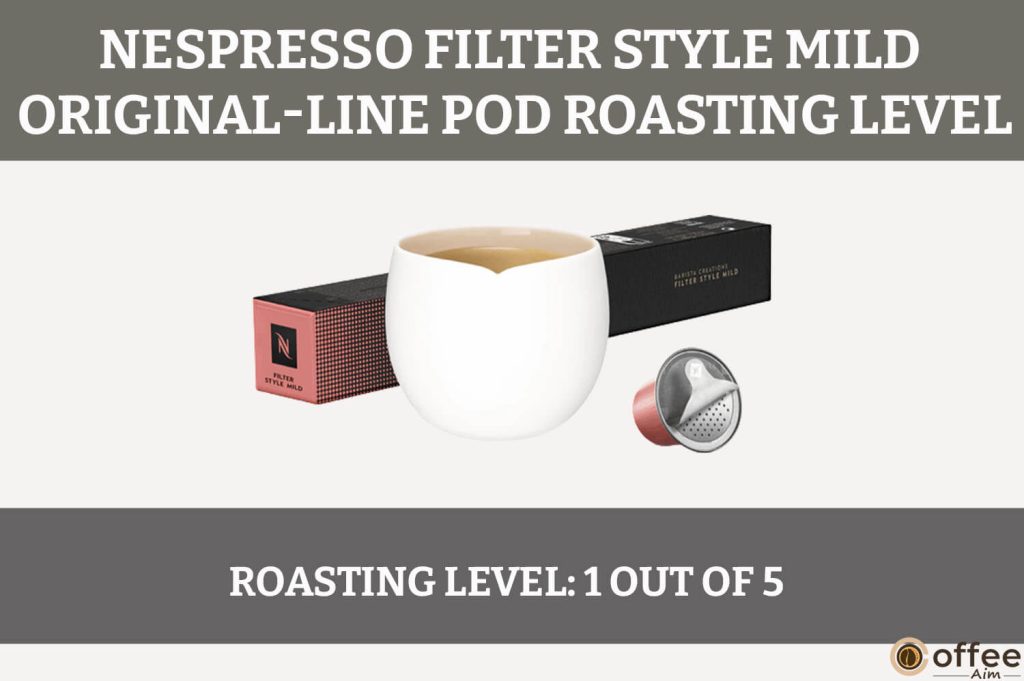 This image illustrates the "Roasting Level" for the Filter Style Mild Nespresso OriginalLine Pod in our review.