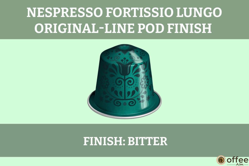 The "Finish" of the Stockholm Fortissio Lungo Original-Line Pod in the Nespresso Stockholm Fortissio Lungo Original-Line Pod Review article is depicted in the image.