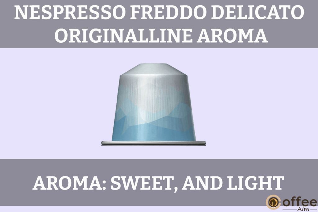 This image illustrates the "Aroma" of the Freddo Delicato Original-Line Pod for the review of Nespresso Freddo Delicato Original-Line Pod.