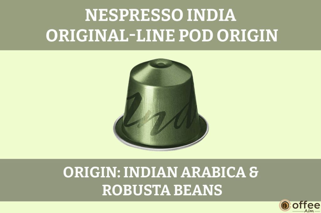 This image illustrates the "Origin" of the India OriginalLine Pod for the "Nespresso India OriginalLine Pod Review" article.