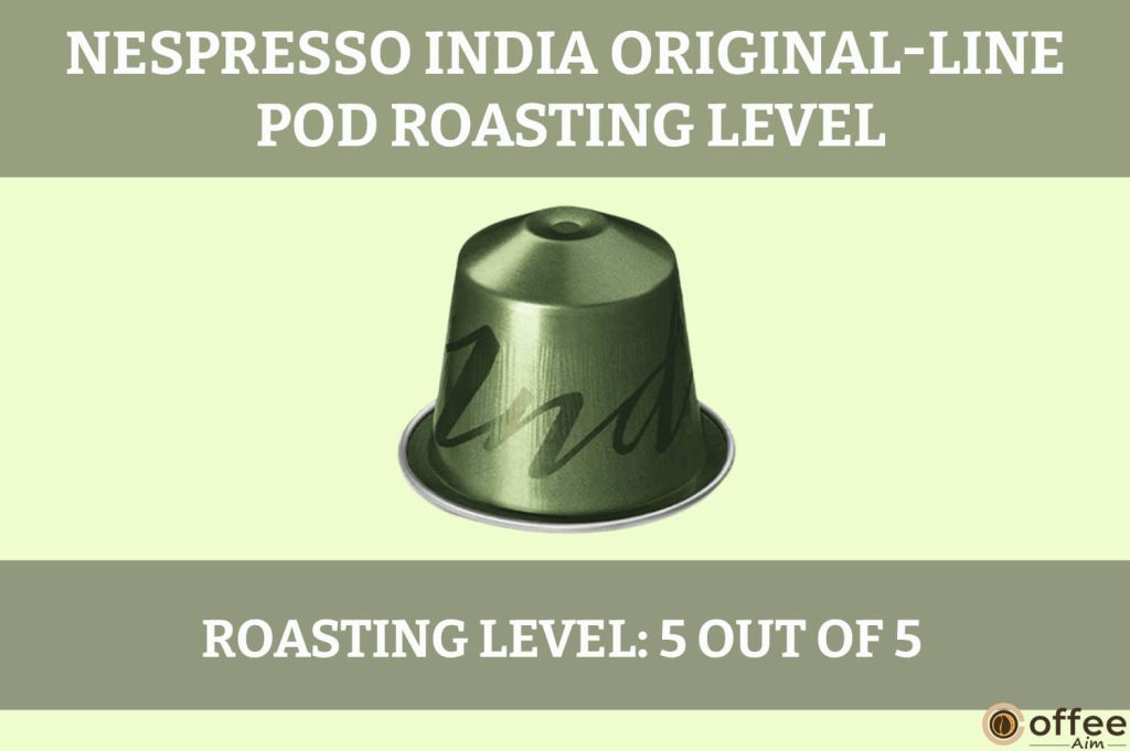 This image illustrates the "Roasting Level" for the India OriginalLine Pod in the Nespresso India OriginalLine Pod Review article.