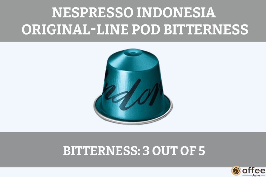 This visual illustrates the "Bitterness" aspect of the Indonesia OriginalLine Pod for our Nespresso Indonesia OriginalLine Pod Review article.