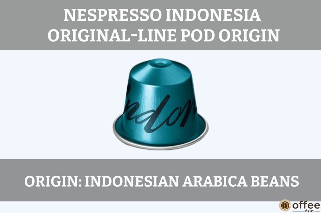 This image showcases the "Origin" of the Indonesia OriginalLine Pod for the article "Nespresso Indonesia OriginalLine Pod Review."