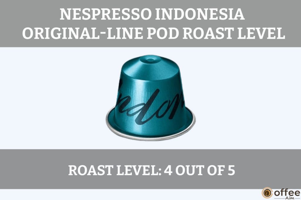 This image illustrates the "Roast Level" of the Indonesia OriginalLine Pod in the Nespresso Indonesia OriginalLine Pod Review article.