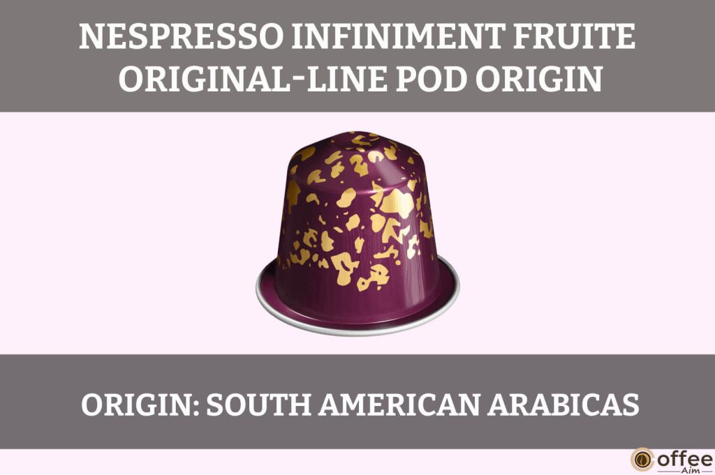 This image illustrates the "Origin" of the Nespresso OriginalLine Infiniment Fruite Pod for our review article.