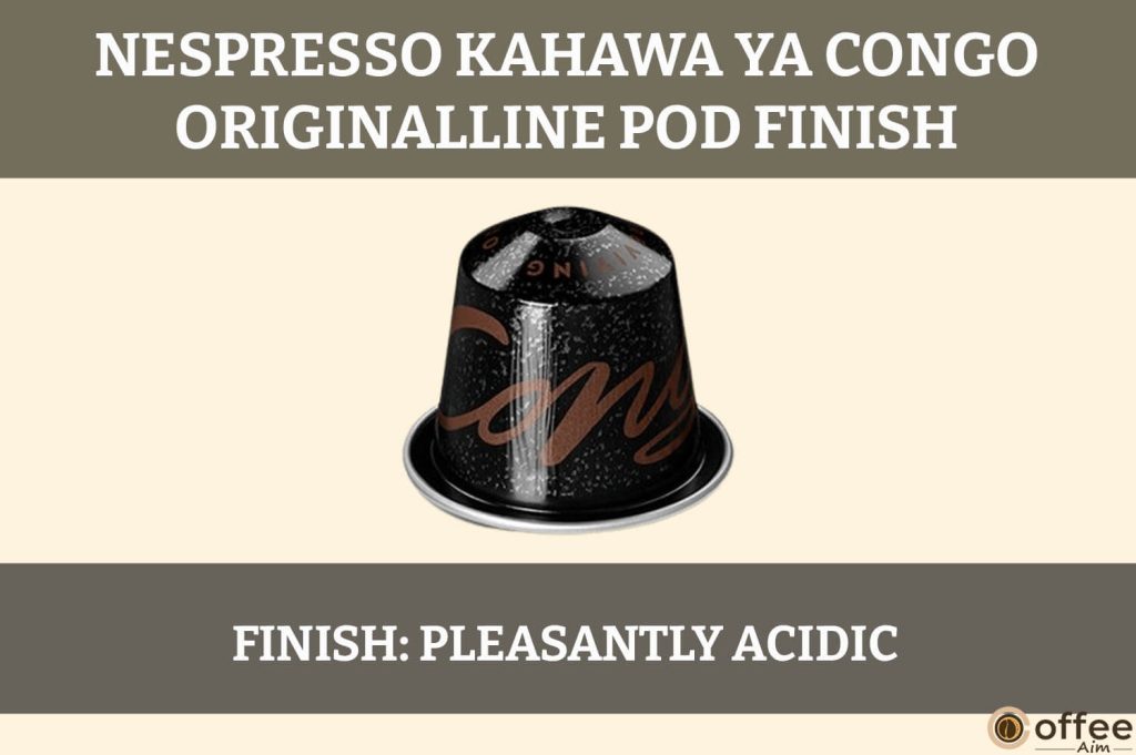 The finish of the Kahawa Ya Congo OriginalLine Nespresso Pod exudes rich, earthy tones with a velvety smooth texture.
