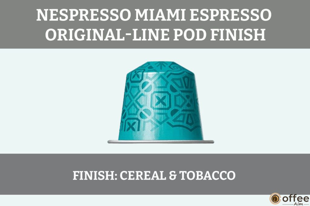 The Nespresso Miami Espresso OriginalLine Pod features a smooth and velvety finish with hints of caramel and cocoa.