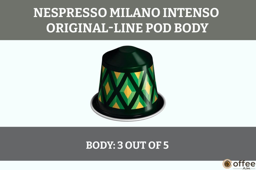 The Nespresso Milano Intenso Original-Line Pod features a bold body, boasting rich flavors and a velvety texture.