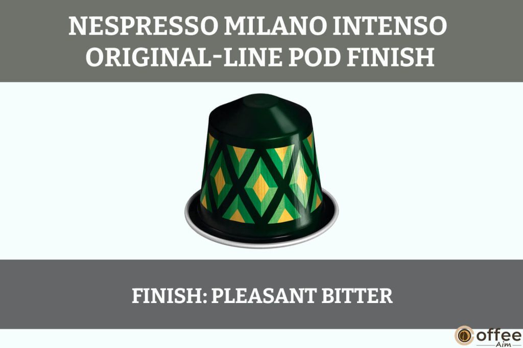 The Nespresso Milano Intenso Pod boasts a captivating finish that delivers a rich and robust coffee experience.