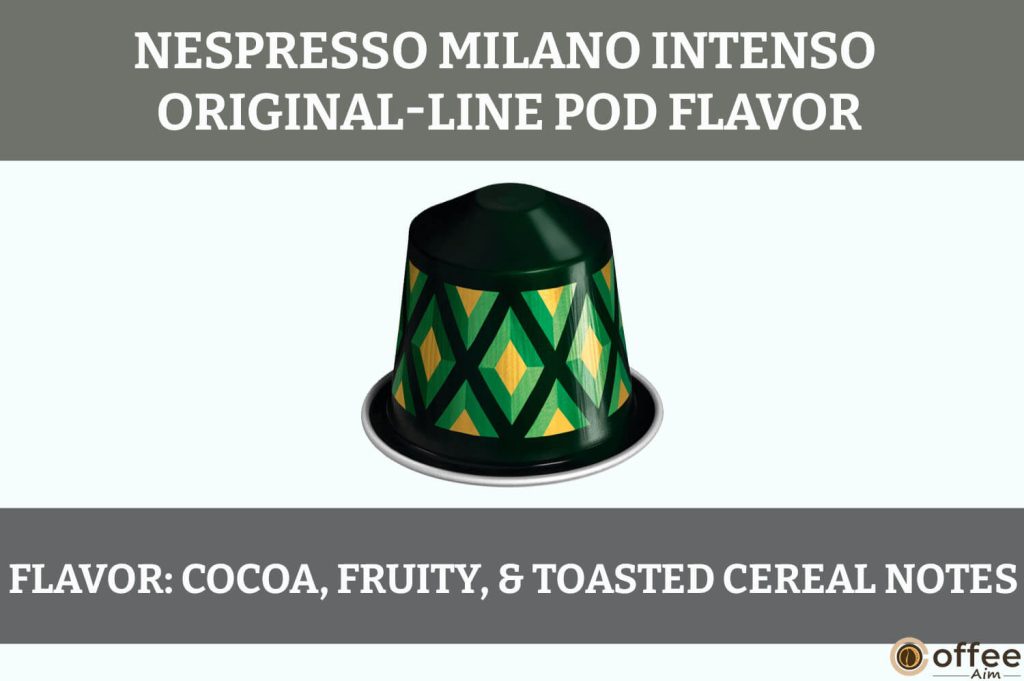 Capturing robust essence, Nespresso Milano Intenso Original-Line Pod offers a velvety, intense flavor profile. Elevate your coffee experience.