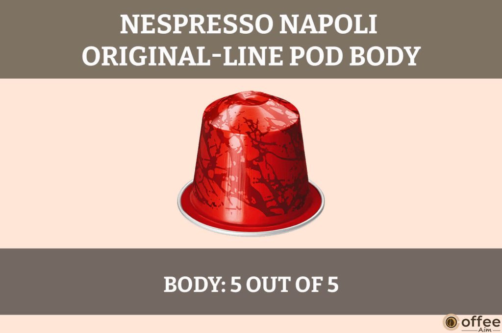 The Nespresso Napoli OriginalLine Pod features a bold and robust body, offering a rich and intense espresso experience.