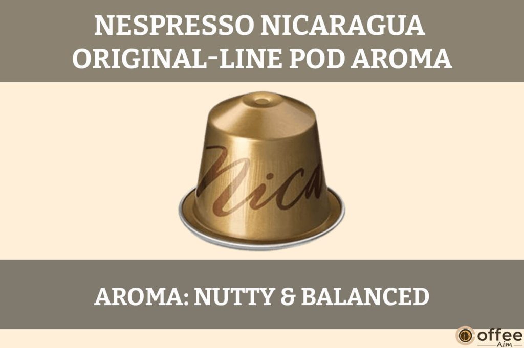 The image captures the enticing aroma of the Nicaragua OriginalLine Pod, enhancing the coffee experience for a delightful review.