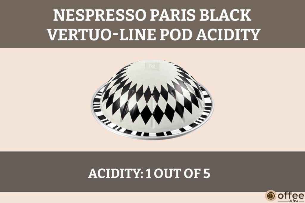The Paris Black VertuoLine pod boasts pronounced acidity, lending vibrancy to its rich profile. A balanced, invigorating choice.