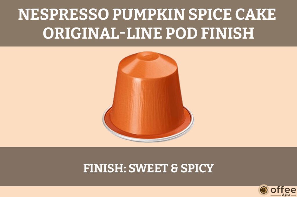 
"Captivating finish: Nespresso's Pumpkin Spice Cake OriginalLine Pod offers a delightful blend of warm spices for a truly indulgent experience."
