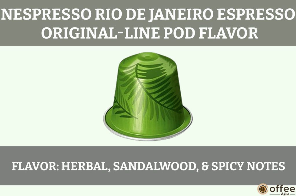 The Nespresso Rio de Janeiro Espresso pod offers a vibrant flavor with hints of tropical fruit, creating a captivating experience.




