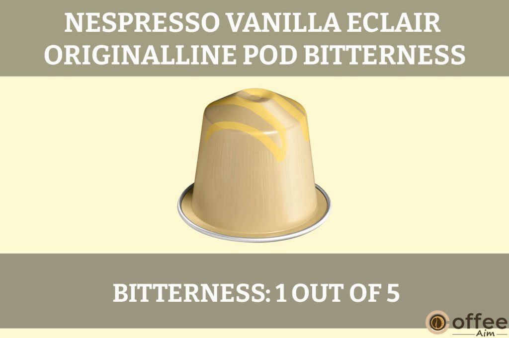 The image depicts the bitterness of "Nespresso Vanilla Eclair OriginalLine Pod," discussed in the review "Nespresso Vanilla Eclair Pod Review."