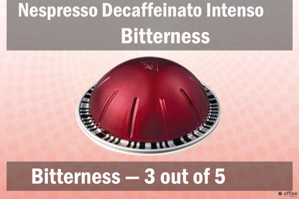This image illustrates the "Bitterness" of Nespresso Decaffeinato Intenso Vertuoline Pod in the "Nespresso Decaffeinato Intenso Review" article.
