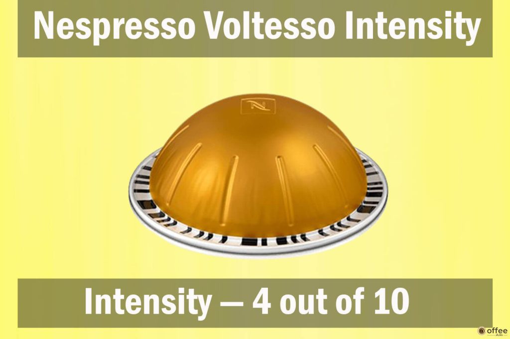 The enclosed image delineates the 'Intensity' characteristic of the "Voltesso Nespresso," a pivotal aspect explored within the article entitled "Voltesso Nespresso Review."