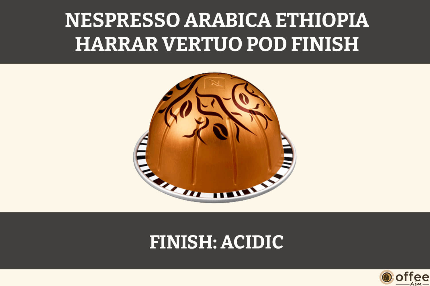 This image captures the conclusion of the Nespresso Arabica Ethiopia Harrar Vertuo Pod, featured in the article 'Nespresso Arabica Ethiopia Harrar Vertuo Pod Review.